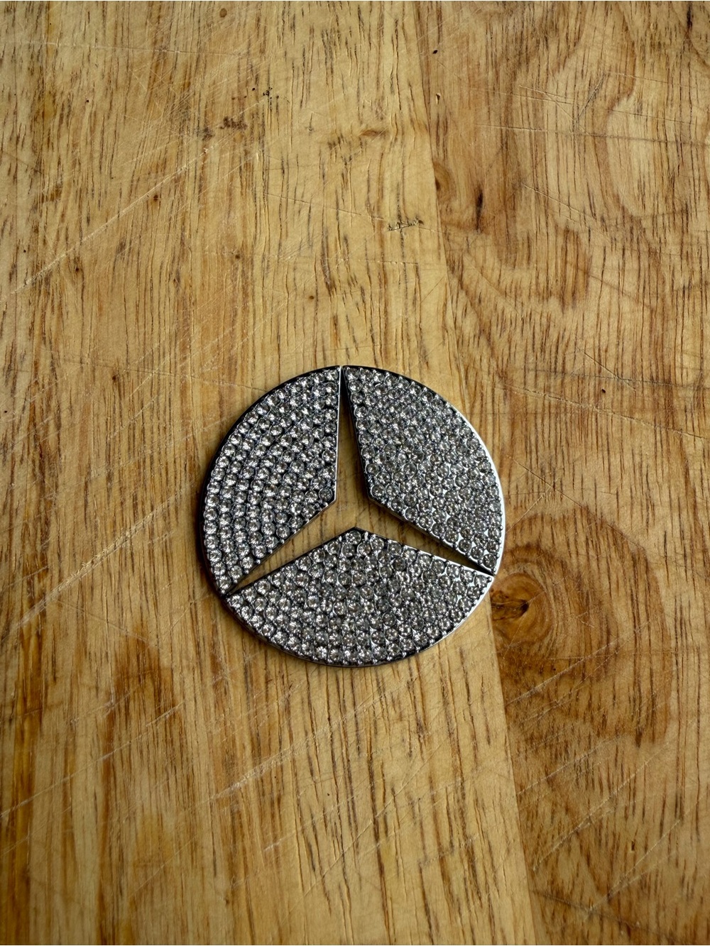 Mercedes-Benz Crystal Bling Logo Steering Wheel Decal ✨ - Picture 3 of 5